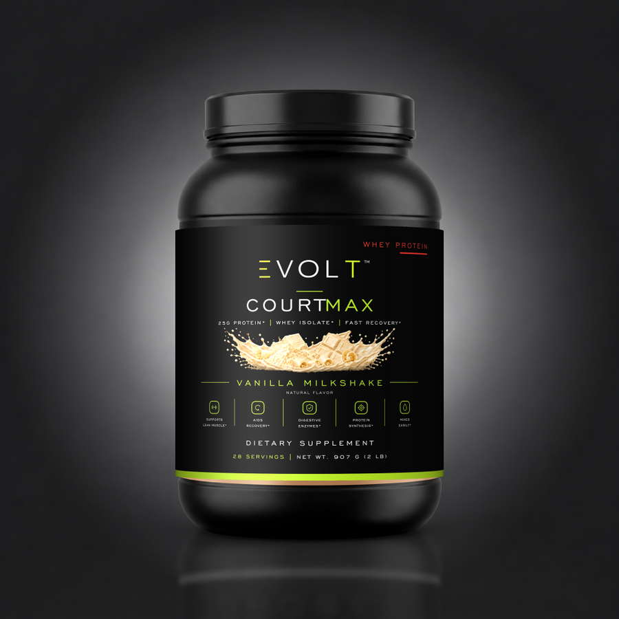 EVOLT ROC608 — corrected label fit — gray studio background