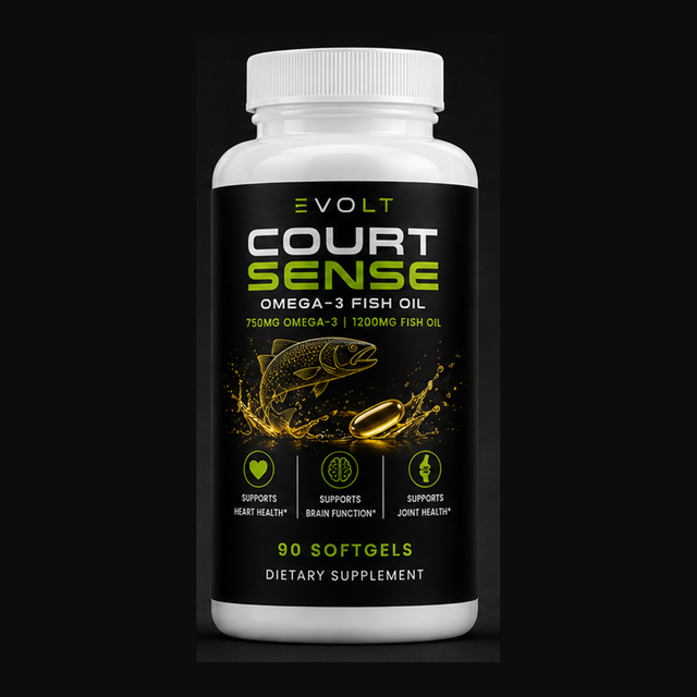 EVOLT Court Sense Omega-3 Fish Oil bottle